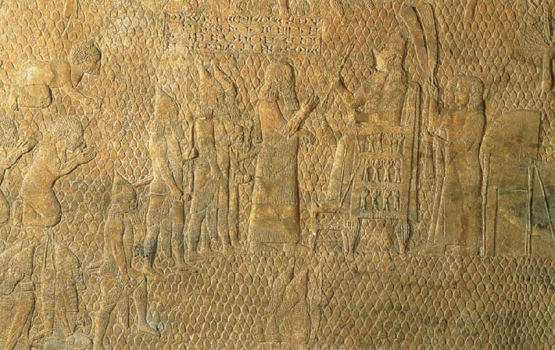 unknow artist Relief aus dem Palast des Konigs Sanherib von Assur in Ninive,Syrien(dessen Berater Ahiqar war) Germany oil painting art